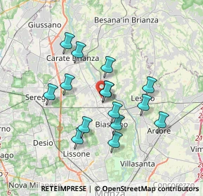 Mappa V.le Brianza, 20845 Sovico MB, Italia (3.086)