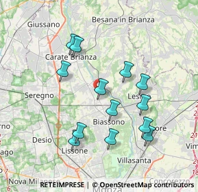 Mappa V.le Brianza, 20845 Sovico MB, Italia (3.50385)