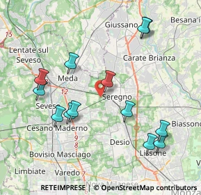 Mappa Strada Vicinale Mer Nord, 20831 Seregno MB, Italia (4.21692)