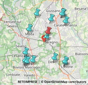 Mappa Strada Vicinale Mer Nord, 20831 Seregno MB, Italia (4.22063)