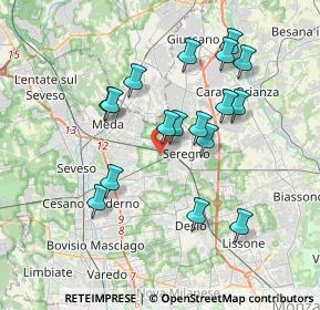 Mappa Strada Vicinale Mer Nord, 20831 Seregno MB, Italia (3.43471)