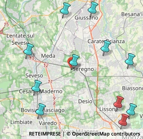 Mappa Strada Vicinale Mer Nord, 20831 Seregno MB, Italia (5.54364)