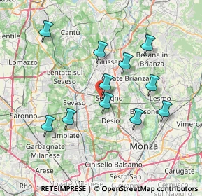 Mappa Strada Vicinale Mer Nord, 20831 Seregno MB, Italia (6.95091)