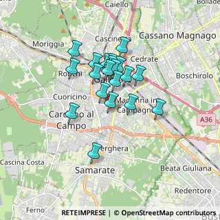 Mappa Via Monviso, 21013 Gallarate VA, Italia (1.336)