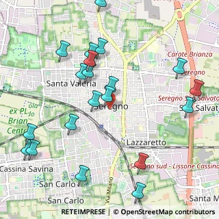 Mappa Piazza Italia, 20831 Seregno MB, Italia (1.213)