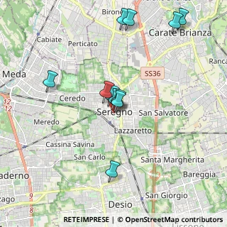 Mappa Corso del Popolo, 20831 Seregno MB, Italia (1.83545)