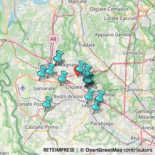 Mappa Via Don Carlo Parravicini, 21058 Solbiate Olona VA, Italia (4.8925)