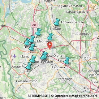 Mappa Via Don Carlo Parravicini, 21058 Solbiate Olona VA, Italia (6.83727)