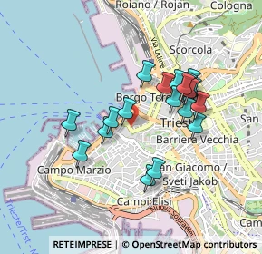 Mappa Via S. Sebastiano, 34121 Trieste TS, Italia (0.761)