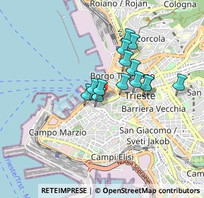 Mappa Via S. Sebastiano, 34121 Trieste TS, Italia (0.62929)