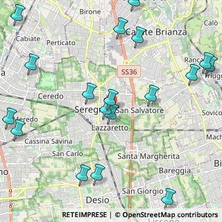 Mappa Via Tintoretto, 20831 Seregno MB, Italia (2.90895)