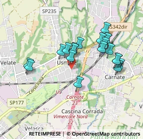 Mappa Via Piave, 20865 Usmate Velate MB, Italia (0.84)