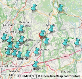 Mappa Via Piave, 20865 Usmate Velate MB, Italia (9.712)