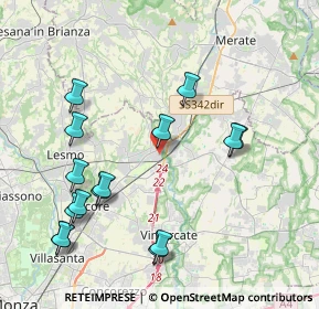 Mappa Via Piave, 20865 Usmate Velate MB, Italia (4.46667)