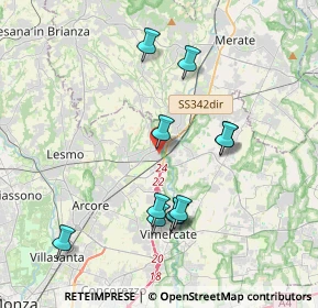 Mappa Via Piave, 20865 Usmate Velate MB, Italia (3.70545)