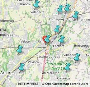 Mappa Via Piave, 20865 Usmate Velate MB, Italia (2.41818)