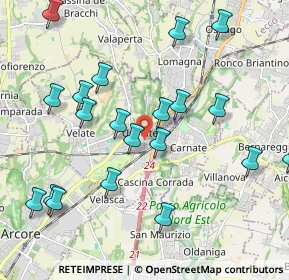 Mappa Via Piave, 20865 Usmate Velate MB, Italia (2.2295)