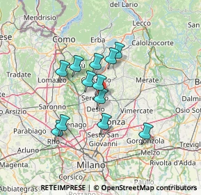 Mappa Viale della Repubblica, 20038 Seregno MB, Italia (10.76833)