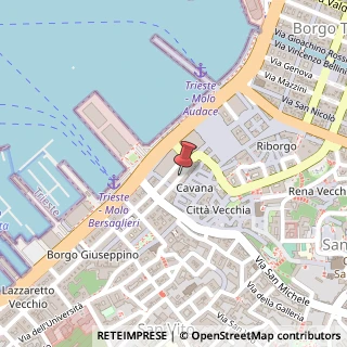 Mappa Via Armando Diaz,  7, 34121 Trieste, Trieste (Friuli-Venezia Giulia)