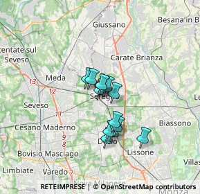 Mappa Via Ballerini, 20831 Seregno MB, Italia (2.06846)