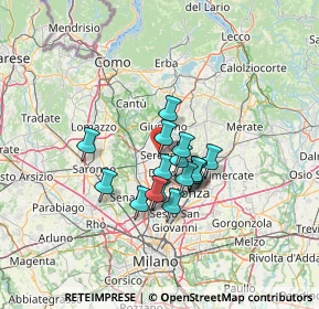 Mappa Via Ballerini, 20831 Seregno MB, Italia (9.19125)