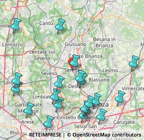 Mappa Via Ballerini, 20831 Seregno MB, Italia (9.9885)