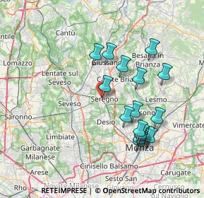 Mappa Via Ballerini, 20831 Seregno MB, Italia (7.11563)