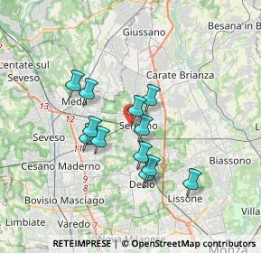Mappa Via Giuseppe Ronzoni, 20831 Seregno MB, Italia (2.77417)