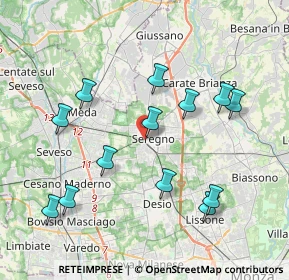 Mappa Via Giuseppe Ronzoni, 20831 Seregno MB, Italia (4.01615)