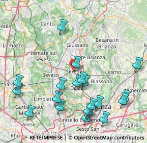 Mappa Via Giuseppe Ronzoni, 20831 Seregno MB, Italia (9.375)