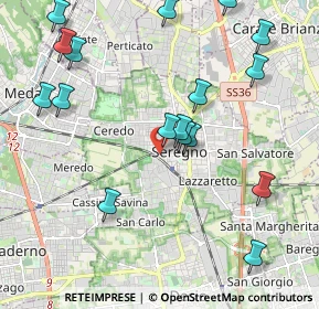 Mappa Via Giuseppe Ronzoni, 20831 Seregno MB, Italia (2.35294)