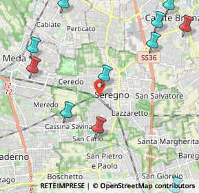 Mappa Via Giuseppe Ronzoni, 20831 Seregno MB, Italia (2.88727)