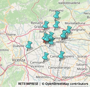 Mappa 35013 Cittadella PD, Italia (9.77385)