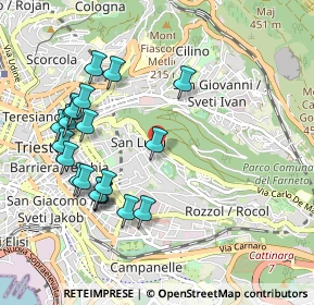 Mappa Via Umberto Felluga, 34142 Trieste TS, Italia (1.023)