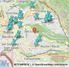Mappa Via Umberto Felluga, 34142 Trieste TS, Italia (1.12)