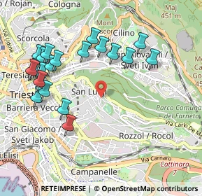 Mappa Via Umberto Felluga, 34142 Trieste TS, Italia (1.0805)