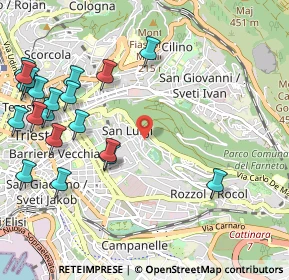 Mappa Via Umberto Felluga, 34142 Trieste TS, Italia (1.332)