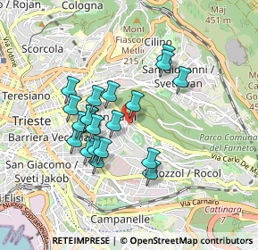 Mappa Via Umberto Felluga, 34142 Trieste TS, Italia (0.746)