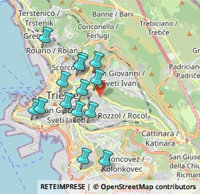 Mappa Via Umberto Felluga, 34142 Trieste TS, Italia (1.735)