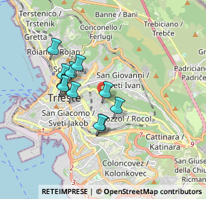 Mappa Via Umberto Felluga, 34142 Trieste TS, Italia (1.405)