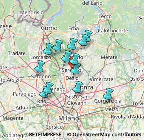 Mappa Viale dei Giardini, 20813 Seregno MB, Italia (10.69692)