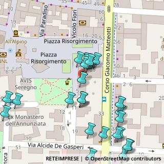 Mappa Piazza Risorgimento, 20831 Seregno MB, Italia (0.05357)