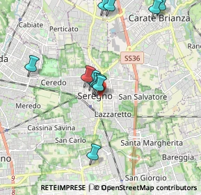Mappa Viale dei Giardini, 20813 Seregno MB, Italia (1.90818)