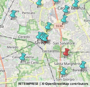 Mappa Piazza Risorgimento, 20831 Seregno MB, Italia (2.21867)