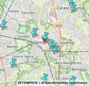 Mappa Viale dei Giardini, 20813 Seregno MB, Italia (3.07692)