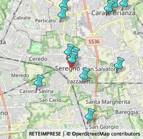 Mappa Viale dei Giardini, 20813 Seregno MB, Italia (2.2325)
