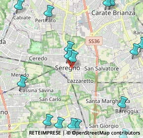 Mappa 20813 Seregno MB, Italia (3.03188)