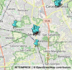 Mappa Viale dei Giardini, 20813 Seregno MB, Italia (1.87467)