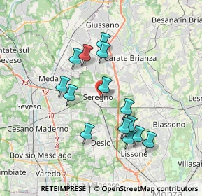 Mappa Viale dei Giardini, 20813 Seregno MB, Italia (3.24571)