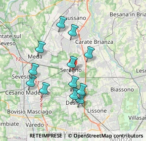 Mappa Viale dei Giardini, 20813 Seregno MB, Italia (3.39583)